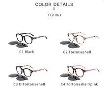 Load image into Gallery viewer, O-Q CLUB Men Women Polarized Sunglasses Myopia Optical Glasses Round Magnetic Clip-on Prescription Eyeglasses FG1063