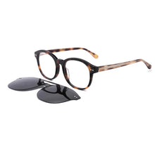 Load image into Gallery viewer, O-Q CLUB Men Women Polarized Sunglasses Myopia Optical Glasses Round Magnetic Clip-on Prescription Eyeglasses FG1063