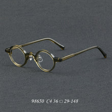 Carica l&#39;immagine nel visualizzatore di Gallery, Japan Vintage Round Acetate Glasses Frame for Men Women Prescription Myopia Optical Eyeglasses 98650 
