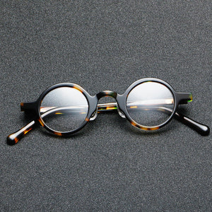 Japan Vintage Round Acetate Glasses Frame for Men Women Prescription Myopia Optical Eyeglasses 98650 