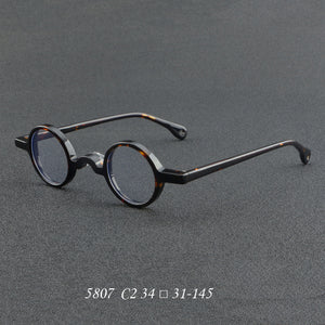 Japan Vintage Round Acetate Glasses Frame for Men Women Prescription Myopia Optical Eyeglasses 5807