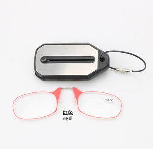 Nose Clip Folding Legless Reading Glasses Men Women Mini Portable Smart Magnifier Presbyopic Eyewear +1.0 To +4.0 Gafas