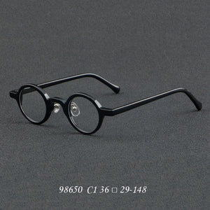Japan Vintage Round Acetate Glasses Frame for Men Women Prescription Myopia Optical Eyeglasses 98650 