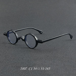 Japan Vintage Round Acetate Glasses Frame for Men Women Prescription Myopia Optical Eyeglasses 5807