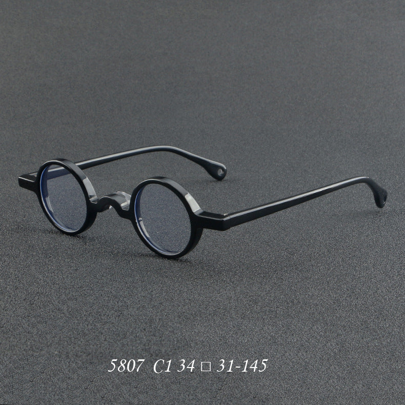 Japan Vintage Round Acetate Glasses Frame for Men Women Prescription Myopia Optical Eyeglasses 5807