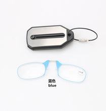 Load image into Gallery viewer, Nose Clip Folding Legless Reading Glasses Men Women Mini Portable Smart Magnifier Presbyopic Eyewear +1.0 To +4.0 Gafas