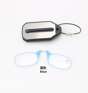 Nose Clip Folding Legless Reading Glasses Men Women Mini Portable Smart Magnifier Presbyopic Eyewear +1.0 To +4.0 Gafas