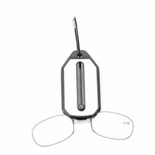 Load image into Gallery viewer, Nose Clip Folding Legless Reading Glasses Men Women Mini Portable Smart Magnifier Presbyopic Eyewear +1.0 To +4.0 Gafas