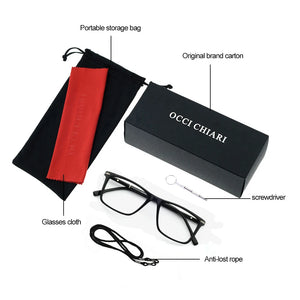 OCCI CHIARI Men Glasses Frame  Male Business Style Eyewear Myopia Optical Prescription Eyeglasses Frame Men High Qualit