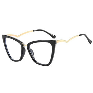 OEC CPO Fashion Cat Eye Clear Myopia Prescription Glasses Frame Women Men Transparent Lens Optical Eyeglasses Frame Unisex