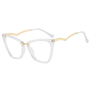 OEC CPO Fashion Cat Eye Clear Myopia Prescription Glasses Frame Women Men Transparent Lens Optical Eyeglasses Frame Unisex