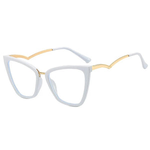 OEC CPO Fashion Cat Eye Clear Myopia Prescription Glasses Frame Women Men Transparent Lens Optical Eyeglasses Frame Unisex