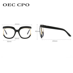 OEC CPO  Clear Square Glasses Frames Women Men Optical Eyeglasses Spectacle Frame Female Colorful Computer Eyewear Unisex