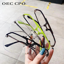 Load image into Gallery viewer, OEC CPO Fashion Rimless Optical Glasses Frames Men Women Vintage Glasses Clear Lens Ladies Gafas De Sol Eyeglasses Female
