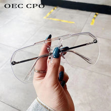 Load image into Gallery viewer, OEC CPO Fashion Rimless Optical Glasses Frames Men Women Vintage Glasses Clear Lens Ladies Gafas De Sol Eyeglasses Female