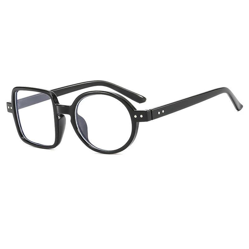 OEC CPO Square Glasses Women Men Fashion Clear Glasses Optical Eyeglasses Frame Personality Round Transparent Lens Spectacle
