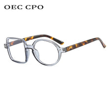 Load image into Gallery viewer, OEC CPO Square Glasses Women Men Fashion Clear Glasses Optical Eyeglasses Frame Personality Round Transparent Lens Spectacle