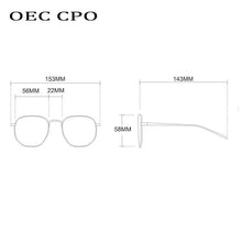 Load image into Gallery viewer, OEC CPO Transparent Square Glasses Frame Women Men Brand Designer Vintage Optical Eyeglasses Frames Female Clear Eyewear
