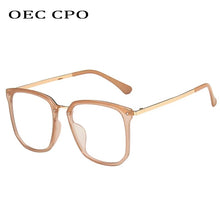 Load image into Gallery viewer, OEC CPO Transparent Square Glasses Frame Women Men Brand Designer Vintage Optical Eyeglasses Frames Female Clear Eyewear