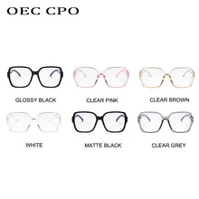 Load image into Gallery viewer, OEC CPO Vintage Frame Eyeglasses Mens Women Clear glasses Retro Square Optical Lens Eyewear Nerd Clear Lens Glasses O405