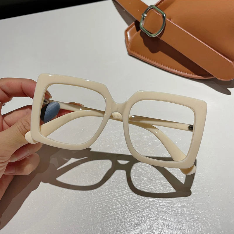 OEC CPO Vintage Square Glasses Frames Women  Myopia Prescription Glasses Frame Female Men Clear Lens Eyeglasses Unisex