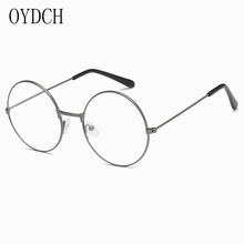Load image into Gallery viewer, OYDCH Vintage Retro Metal Frame Clear Lens Glasses  Harry Eyewear Eyeglasses Black Oversized Round Circle Eye Glasses
