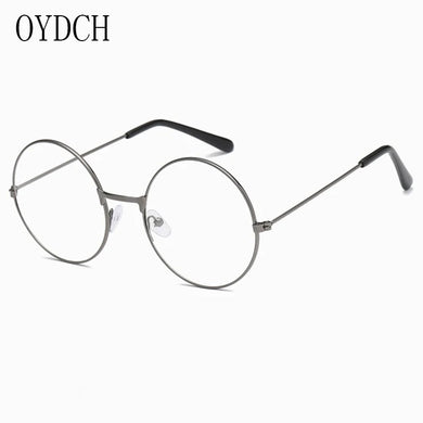 OYDCH Vintage Retro Metal Frame Clear Lens Glasses  Harry Eyewear Eyeglasses Black Oversized Round Circle Eye Glasses