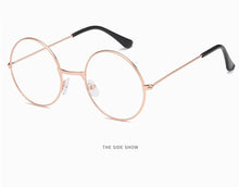 Load image into Gallery viewer, OYDCH Vintage Retro Metal Frame Clear Lens Glasses  Harry Eyewear Eyeglasses Black Oversized Round Circle Eye Glasses