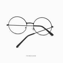 Load image into Gallery viewer, OYDCH Vintage Retro Metal Frame Clear Lens Glasses  Harry Eyewear Eyeglasses Black Oversized Round Circle Eye Glasses