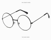 Load image into Gallery viewer, OYDCH Vintage Retro Metal Frame Clear Lens Glasses  Harry Eyewear Eyeglasses Black Oversized Round Circle Eye Glasses