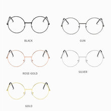 Load image into Gallery viewer, OYDCH Vintage Retro Metal Frame Clear Lens Glasses  Harry Eyewear Eyeglasses Black Oversized Round Circle Eye Glasses