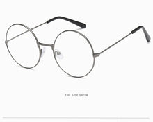 Load image into Gallery viewer, OYDCH Vintage Retro Metal Frame Clear Lens Glasses  Harry Eyewear Eyeglasses Black Oversized Round Circle Eye Glasses