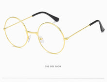 Load image into Gallery viewer, OYDCH Vintage Retro Metal Frame Clear Lens Glasses  Harry Eyewear Eyeglasses Black Oversized Round Circle Eye Glasses