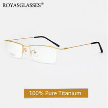 Load image into Gallery viewer, Only 7g Ultra-light Pure Titanium Glasses Frame Men Male Square Eyewear    Half Rim Optical Prescription Korea D6688