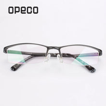 Load image into Gallery viewer, Opeco designer Men&#39;s Aluminum Eyeglasses Frame RX able Glasses Half Rim Myopia rectangle Optical Eyewear #2036