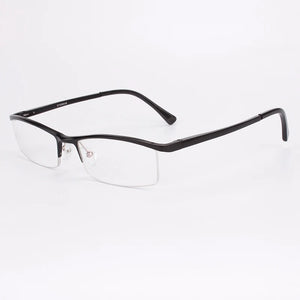 Opeco designer Men's Aluminum Eyeglasses Frame RX able Glasses Half Rim Myopia rectangle Optical Eyewear #2036