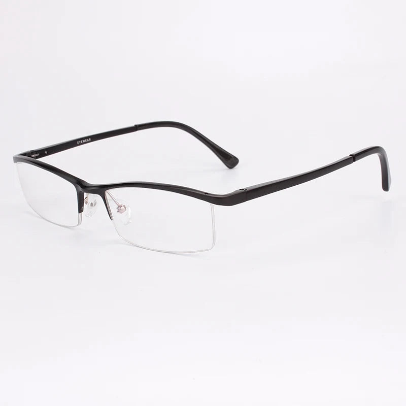 Opeco designer Men's Aluminum Eyeglasses Frame RX able Glasses Half Rim Myopia rectangle Optical Eyewear #2036