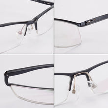 Load image into Gallery viewer, Opeco designer Men&#39;s Aluminum Eyeglasses Frame RX able Glasses Half Rim Myopia rectangle Optical Eyewear #2036