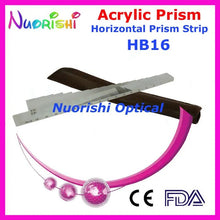 Load image into Gallery viewer, Ophthalmic Acrylic Horizontal Prism Lens Stick Strip Leather Case Packed HB16