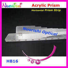 Load image into Gallery viewer, Ophthalmic Acrylic Horizontal Prism Lens Stick Strip Leather Case Packed HB16