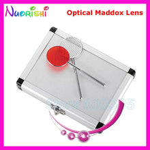 Load image into Gallery viewer, Ophthalmic Cross Cylinder White Red Maddox MR Lens With Long Metal Handle Kit Set E09-5506