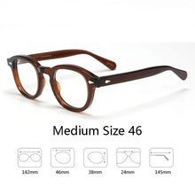 Load image into Gallery viewer, Optical Eyeglasses Frame Men Women Johnny Depp LEMTOSH Vintage Glasses Computer Acetate Spectacle Frame For Male Clear Lens
