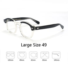 Load image into Gallery viewer, Optical Eyeglasses Frame Men Women Johnny Depp LEMTOSH Vintage Glasses Computer Acetate Spectacle Frame For Male Clear Lens