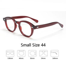 Load image into Gallery viewer, Optical Eyeglasses Frame Men Women Johnny Depp LEMTOSH Vintage Glasses Computer Acetate Spectacle Frame For Male Clear Lens