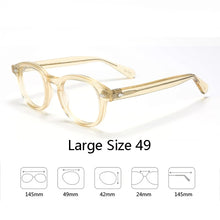 Load image into Gallery viewer, Optical Eyeglasses Frame Men Women Johnny Depp LEMTOSH Vintage Glasses Computer Acetate Spectacle Frame For Male Clear Lens