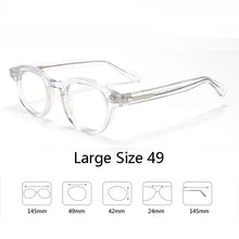 Load image into Gallery viewer, Optical Eyeglasses Frame Men Women Johnny Depp LEMTOSH Vintage Glasses Computer Acetate Spectacle Frame For Male Clear Lens