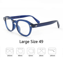 Load image into Gallery viewer, Optical Eyeglasses Frame Men Women Johnny Depp LEMTOSH Vintage Glasses Computer Acetate Spectacle Frame For Male Clear Lens