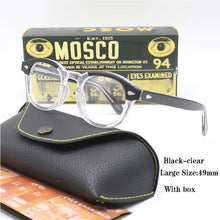Load image into Gallery viewer, Optical Eyeglasses Frame Men Women Johnny Depp LEMTOSH Vintage Glasses Computer Acetate Spectacle Frame For Male Clear Lens
