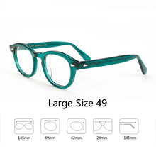 Load image into Gallery viewer, Optical Eyeglasses Frame Men Women Johnny Depp LEMTOSH Vintage Glasses Computer Acetate Spectacle Frame For Male Clear Lens