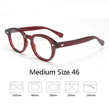 Load image into Gallery viewer, Optical Eyeglasses Frame Men Women Johnny Depp LEMTOSH Vintage Glasses Computer Acetate Spectacle Frame For Male Clear Lens